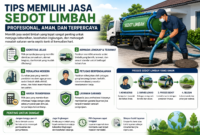 Tips memilih jasa sedot limbah profesional dengan memperhatikan identitas perusahaan, armada, peralatan, petugas, dan transparansi harga.